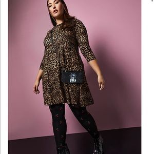 Torrid Betsy Johnson slime Leopard Dress (NWOT)